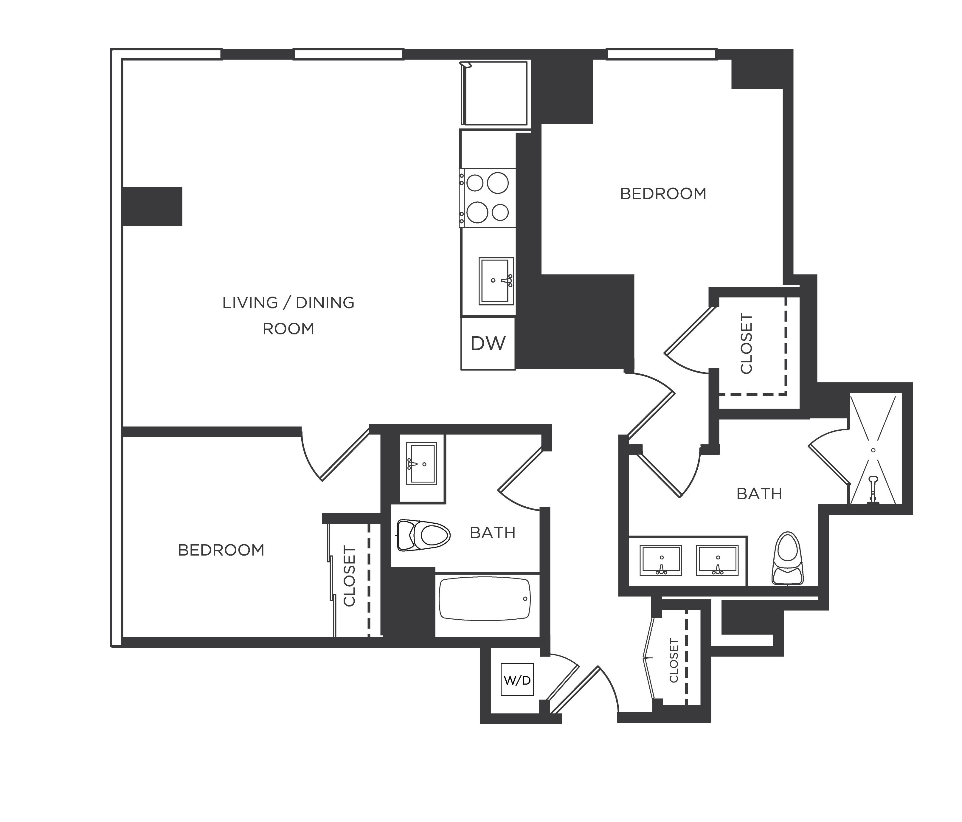 Floor Plan Image of Apartment Apt 2109
